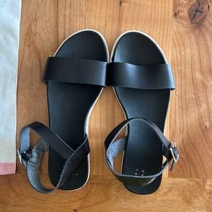 A new day black sandals